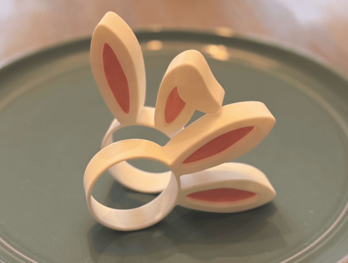 3d print easter joys_bunny ears napkin ring